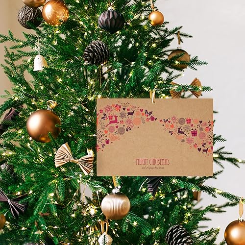 Miniatura 4 de Goefun - Tarjetas en blanco de 4 x 6 pulgadas, cartulina marrón para manualidades, paquete de 100 tarjetas de índice sin rayas de 80 libras para