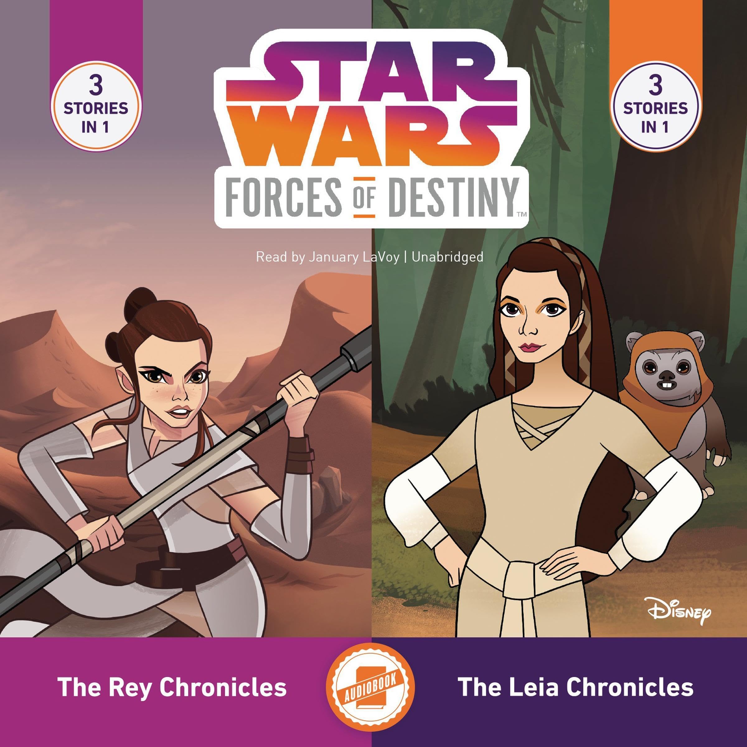 Cover art for Star Wars Forces of Destiny: The Leia Chronicles &amp; The Rey Chronicles