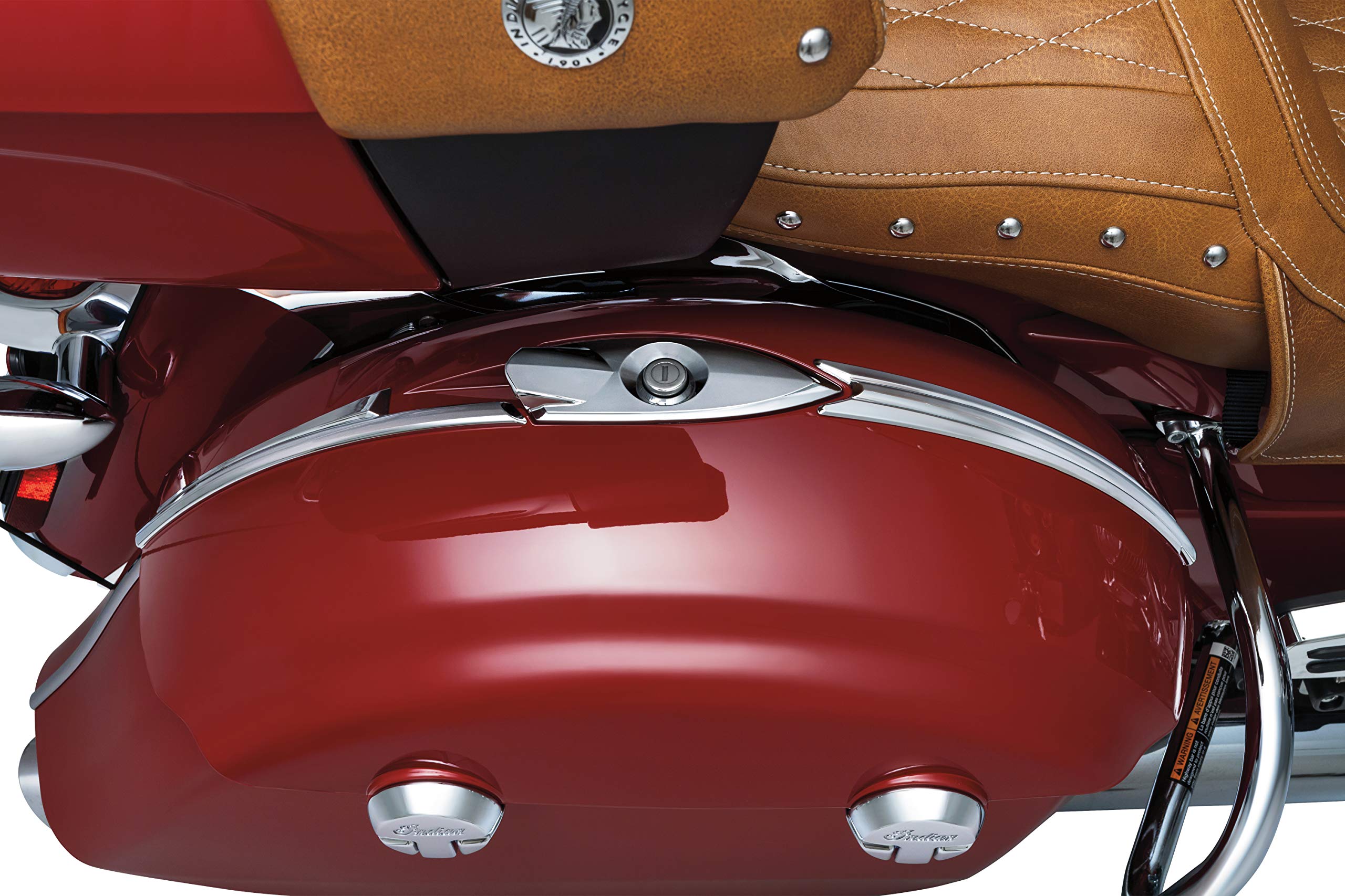 Kuryakyn 5670 Motorcycle Accent Accessory: Saddlebag Trim Top for 2014-19 Indian Motorcycles Chrome product thumbnail 5