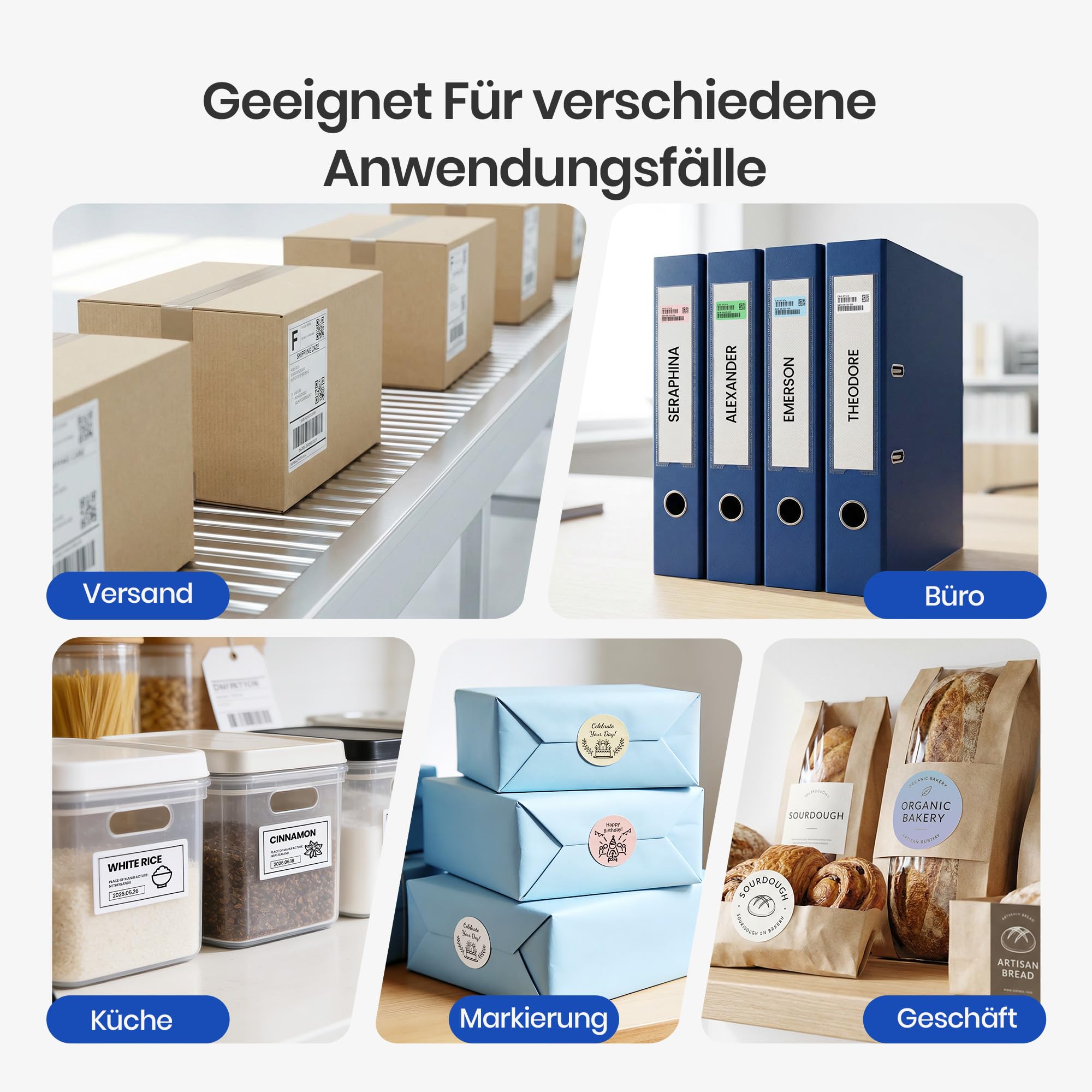 Bluetooth Etikettendrucker DHL, 4x6 Versandetiketten Drucker PL50E