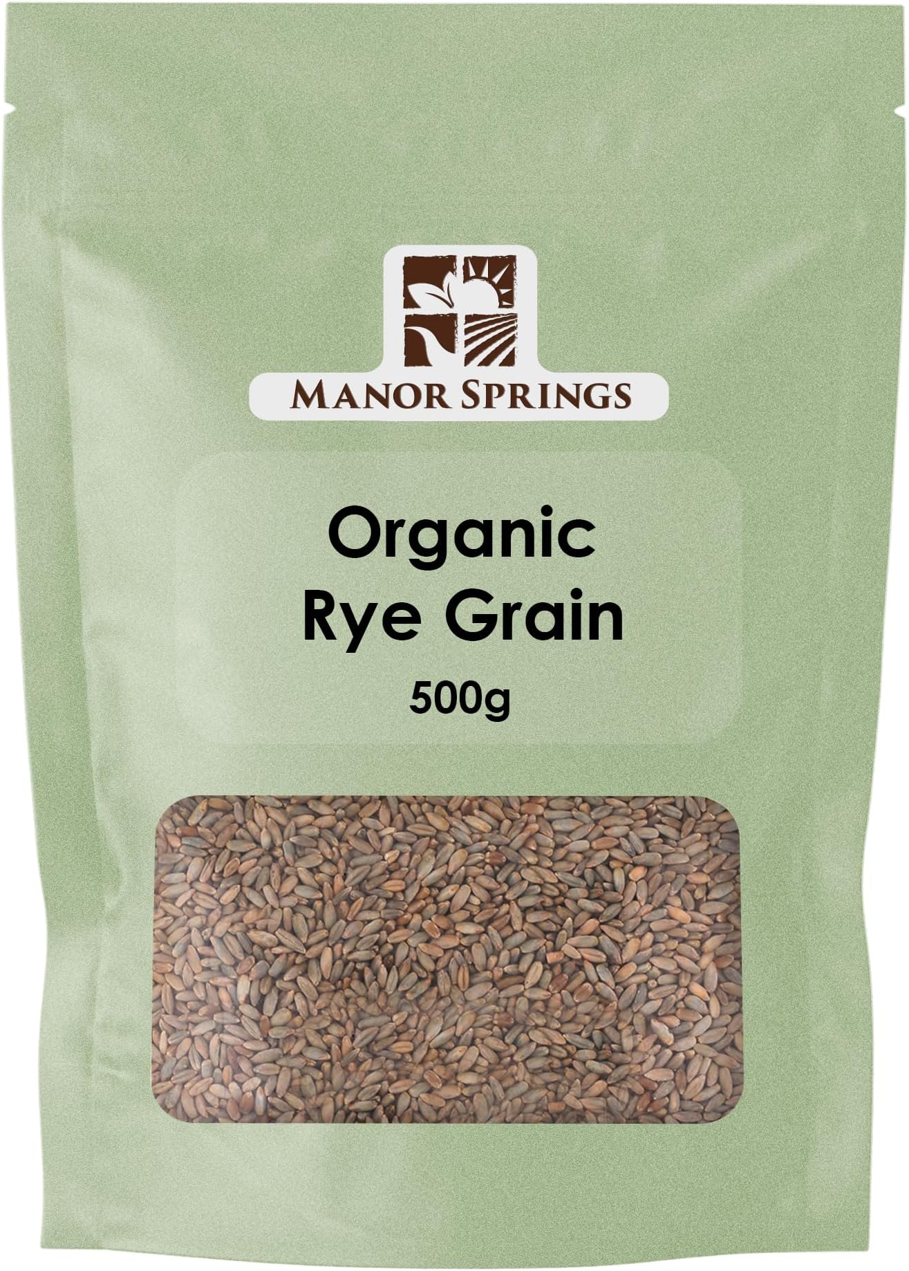 Organic Rye Grain 500g by Manor Springs OrganicSoil AssociationSoil AssociationSoil Association