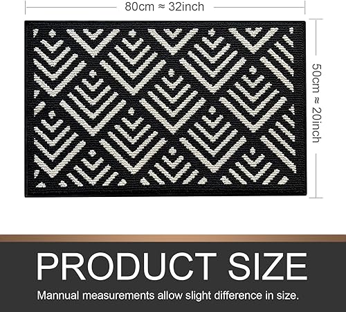 Miniatura 2 de K&janet6am Tapete para puerta interior, tapete duradero para puerta delantera, 32 x 20 pulgadas, antideslizante, absorbente, resistente a la