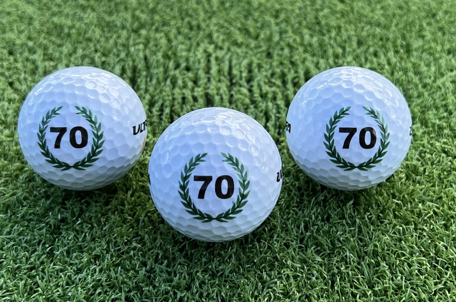 Set di palline da golf compleanno 70 con Happy Birthday Motiv in confezione regalo/Golf Regalo di compleanno Happy Birthday
