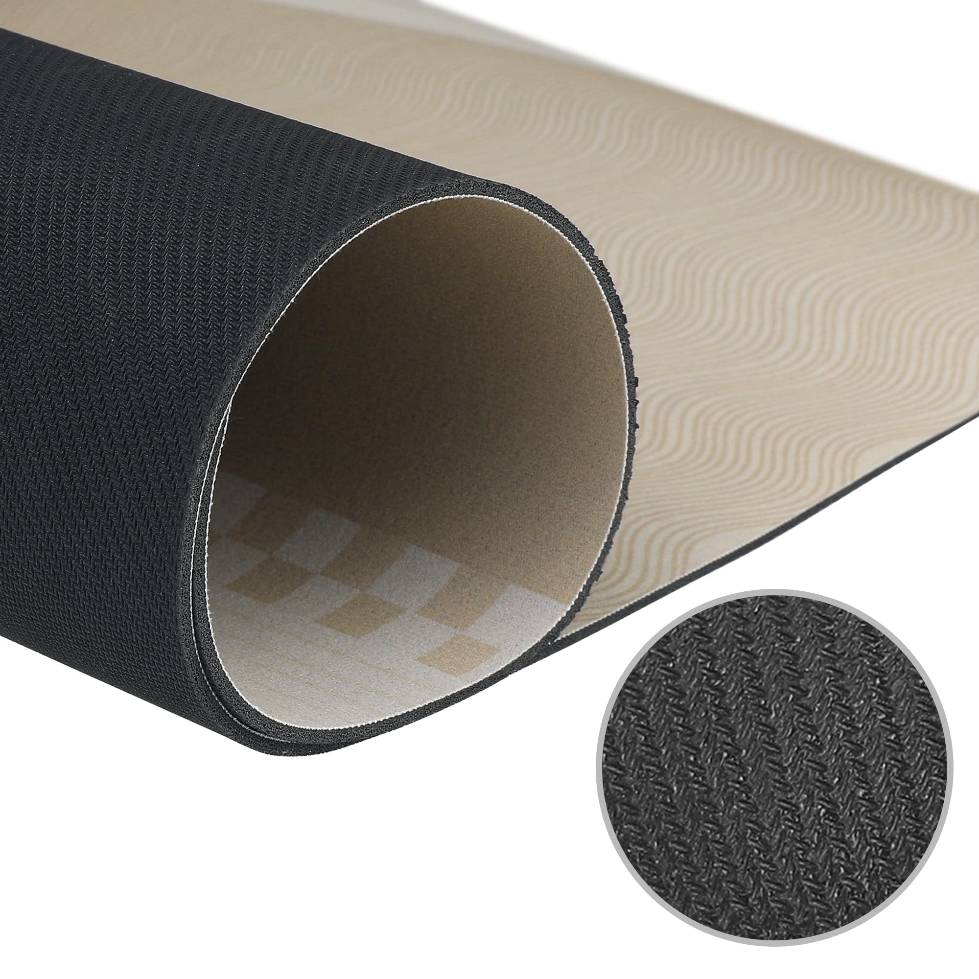 Uxcell Modern Soft Comfort Kitchen Rug Absorbent Non Slip Kitchen Mat Washable Mats for Floor Brown-3 60 x 90 cm - Image 3