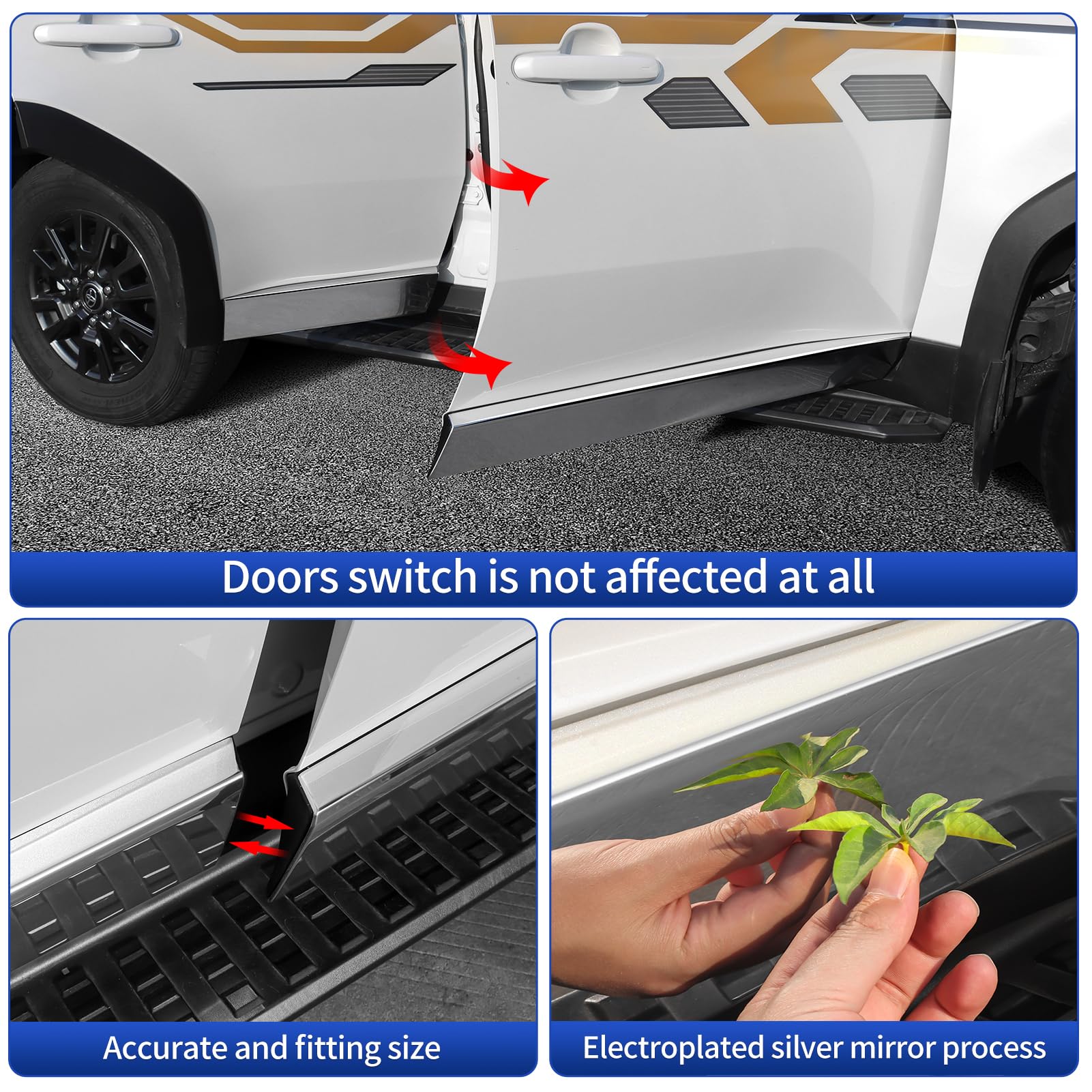 Car Body Trim Strip Suitable for 2020-2025 Toyota Land Cruiser 250 1958 Prado LC250 Anti-Scratch Door Strip ABS — view 4