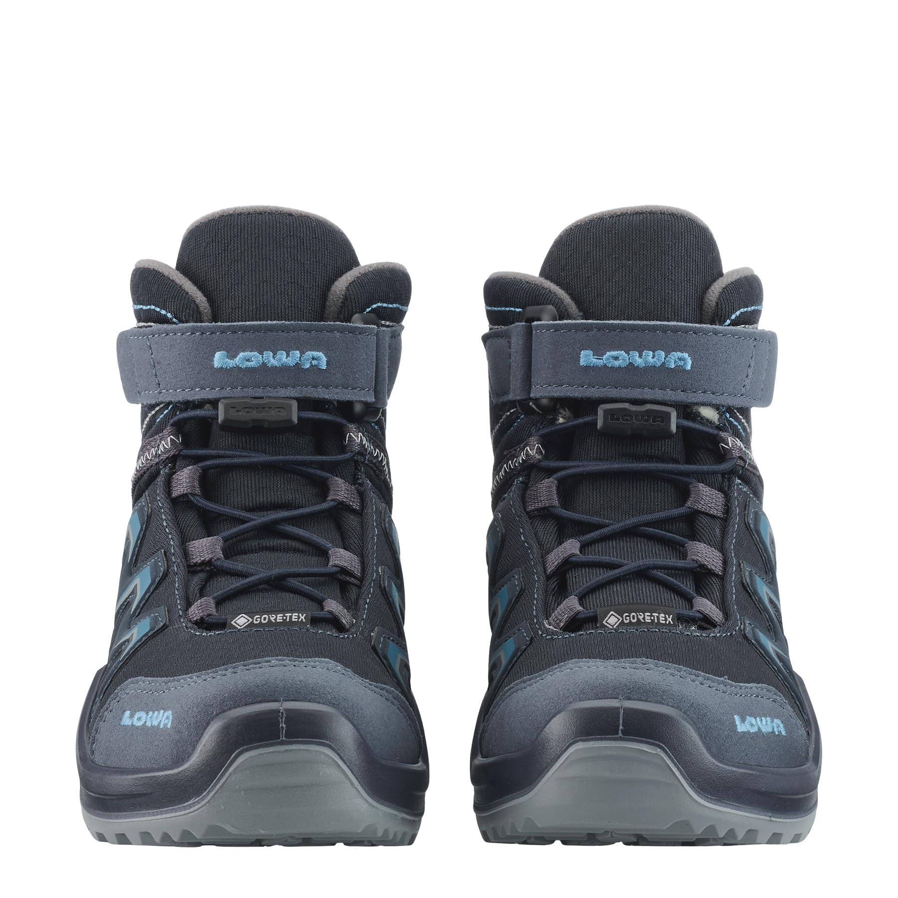 LOWA Maddox Warm GTX Mid Jr Klettstiefel Blau