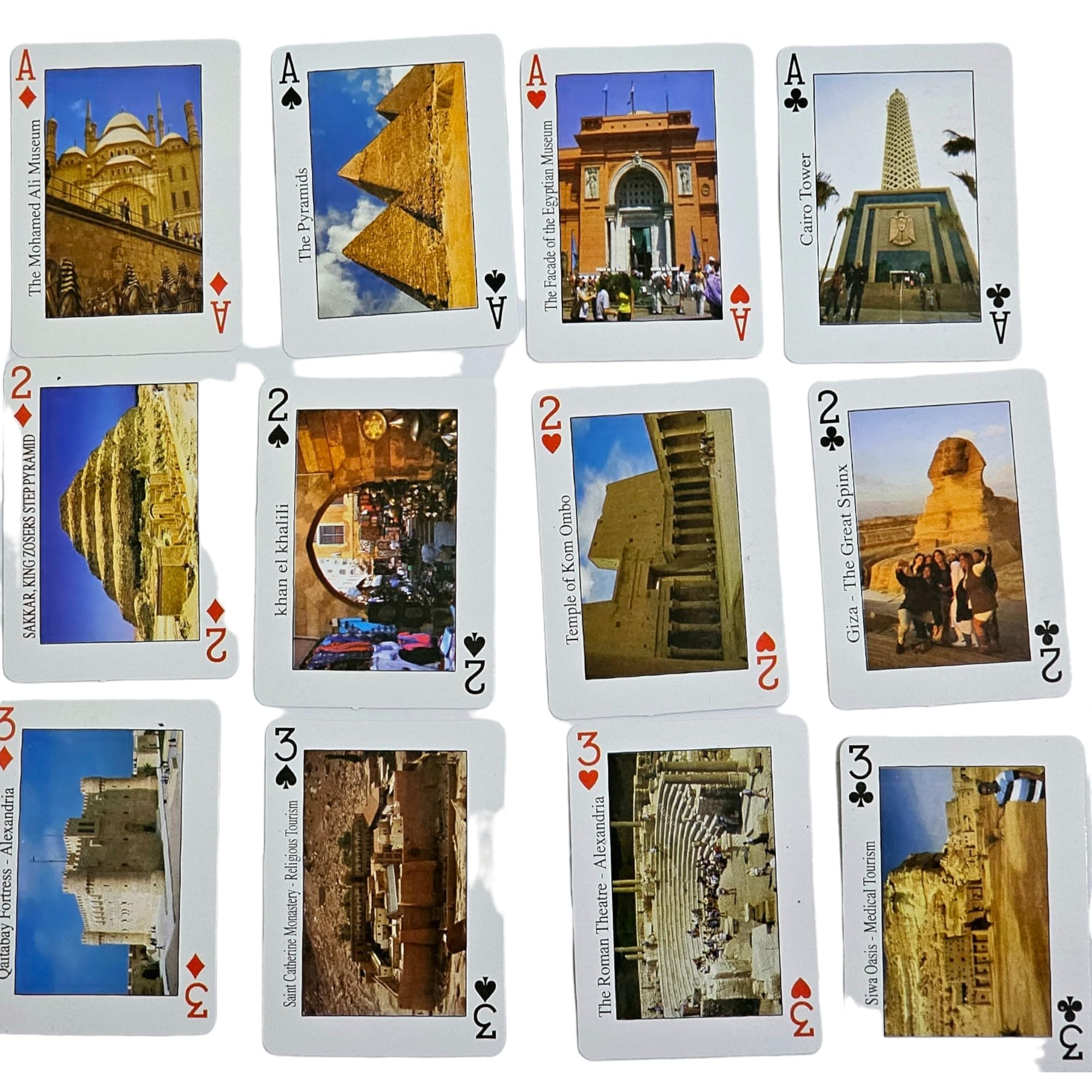 Set of 2 Egyptian-Themed Playing Cards Pharaoh Playing Cards
