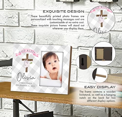 Miniatura 3 de Lifesong Milestones Marco de fotos de bautizo  Regalos de bautismo personalizados para niñas, niños, padrinos, regalos de baby shower, recuerdos de