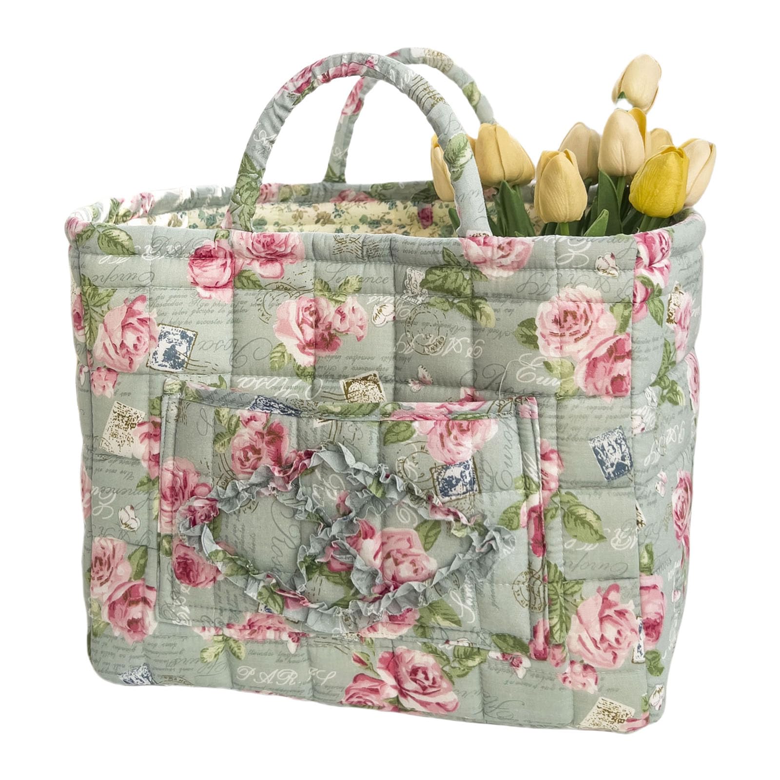 Mekalero G Floral Design Fabric Laundry Basket Foldable Storage Bin Clothes Organizers For Home Clothes Organization Fabric Storage Basket