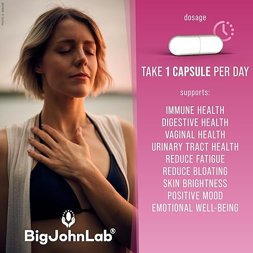 Miniatura 5 de BIGJOHNLAB - Suplemento probiótico para mujeres  50 mil millones de UFC, 6 cepas activas + prebióticos  Apoya la digestión, la inmunidad y el