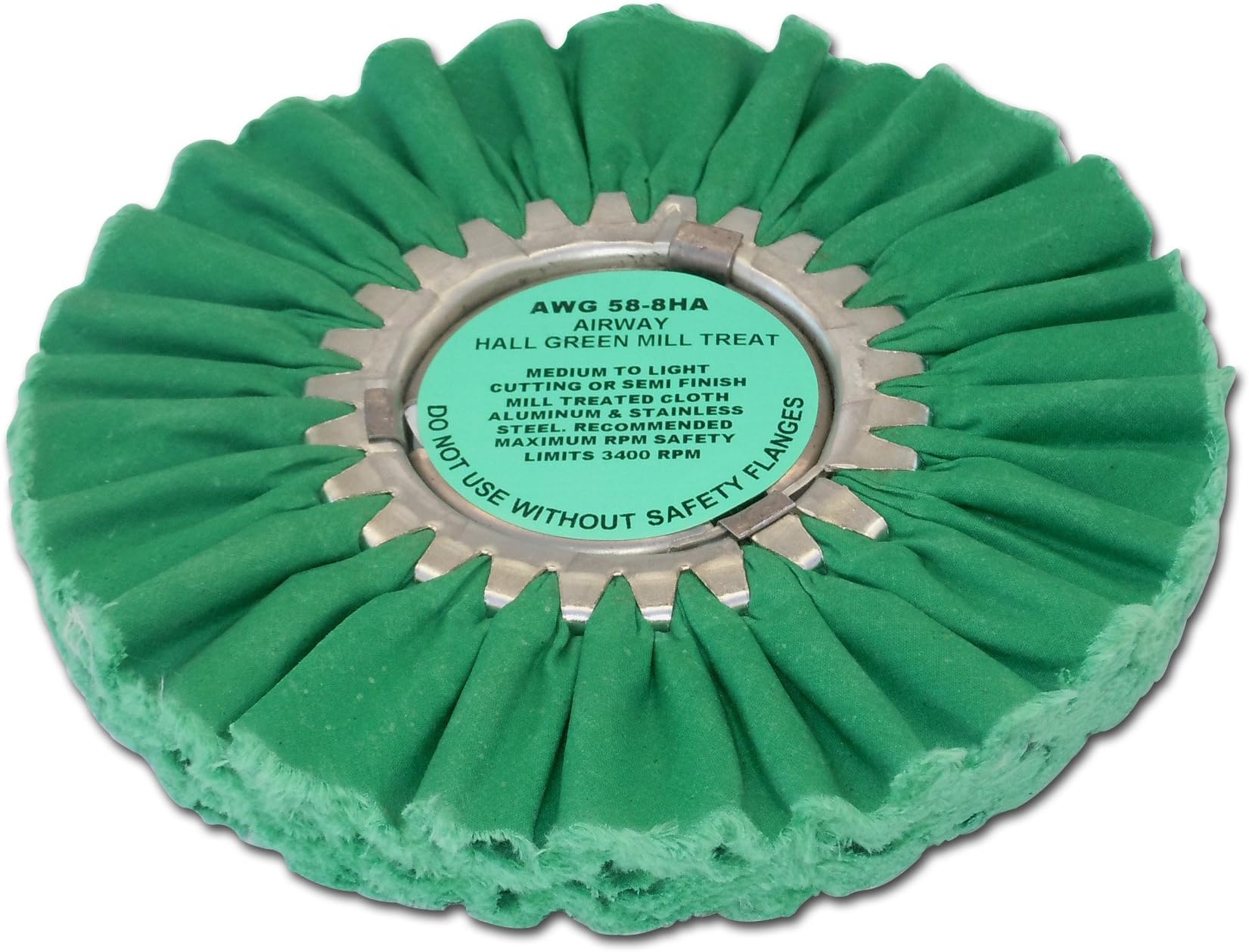 Custom Polishing Products Airway Buffing Wheels for Industrial Polishers, Big Rigs and Lifted Trucks. Made in The U.S.A.(Color - Green)