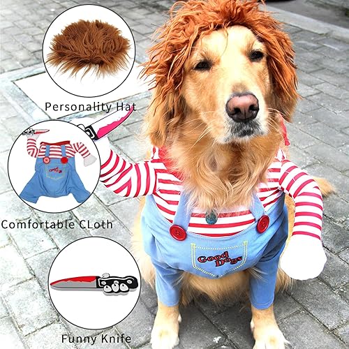 Miniatura 3 de Chucky - Disfraces para perro, lindos disfraces de Halloween, gatos, perros, cosplay, ropa divertida para cachorros, gatos, perros para fiesta