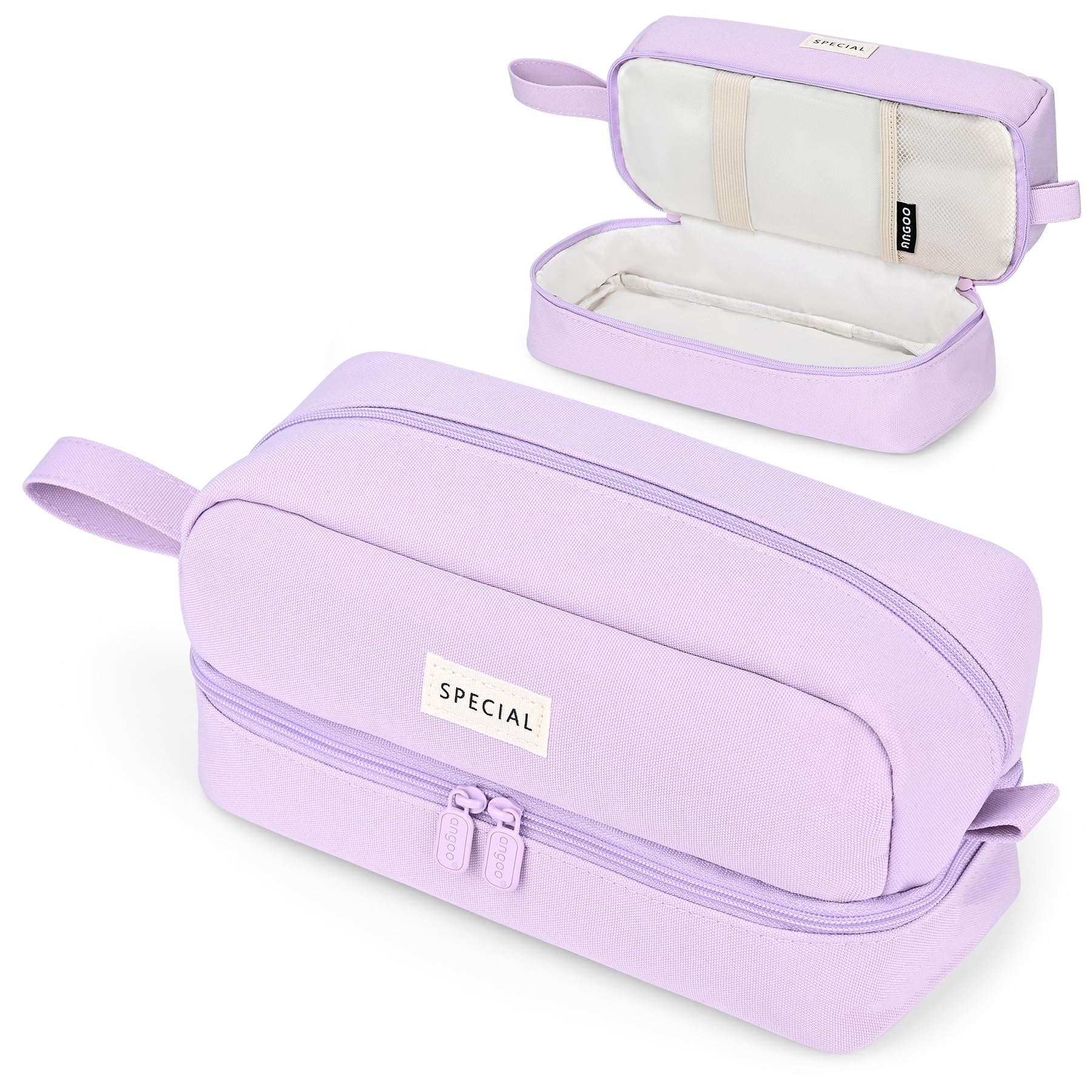 Yoeege Astuccio Scuola Elementare, Grande Astuccio Scuola Media, Astuccio Scuola Elementare Bambina, Astuccio Portamatite Espandibile per Studenti Ragazze Ragazzi Donne,Viola