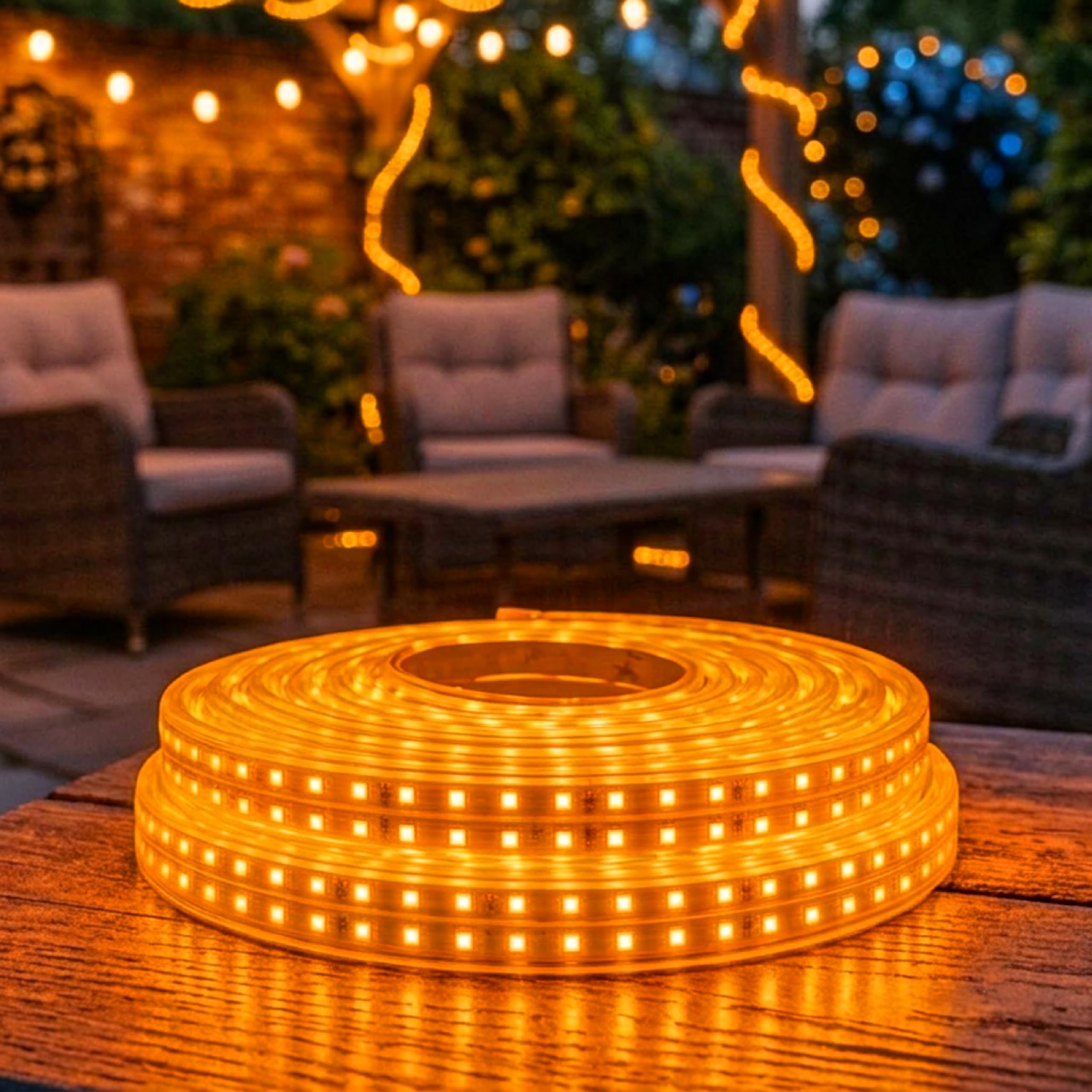 Forus LED Rope Light - Warm White, Waterproof Decor -9