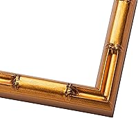 Vista 1 de Poster Palooza Marco de bambú dorado de 12 x 10 pulgadas de ancho, marco de madera maciza moldeado con plexiglás acrílico UV, respaldo de tablero
