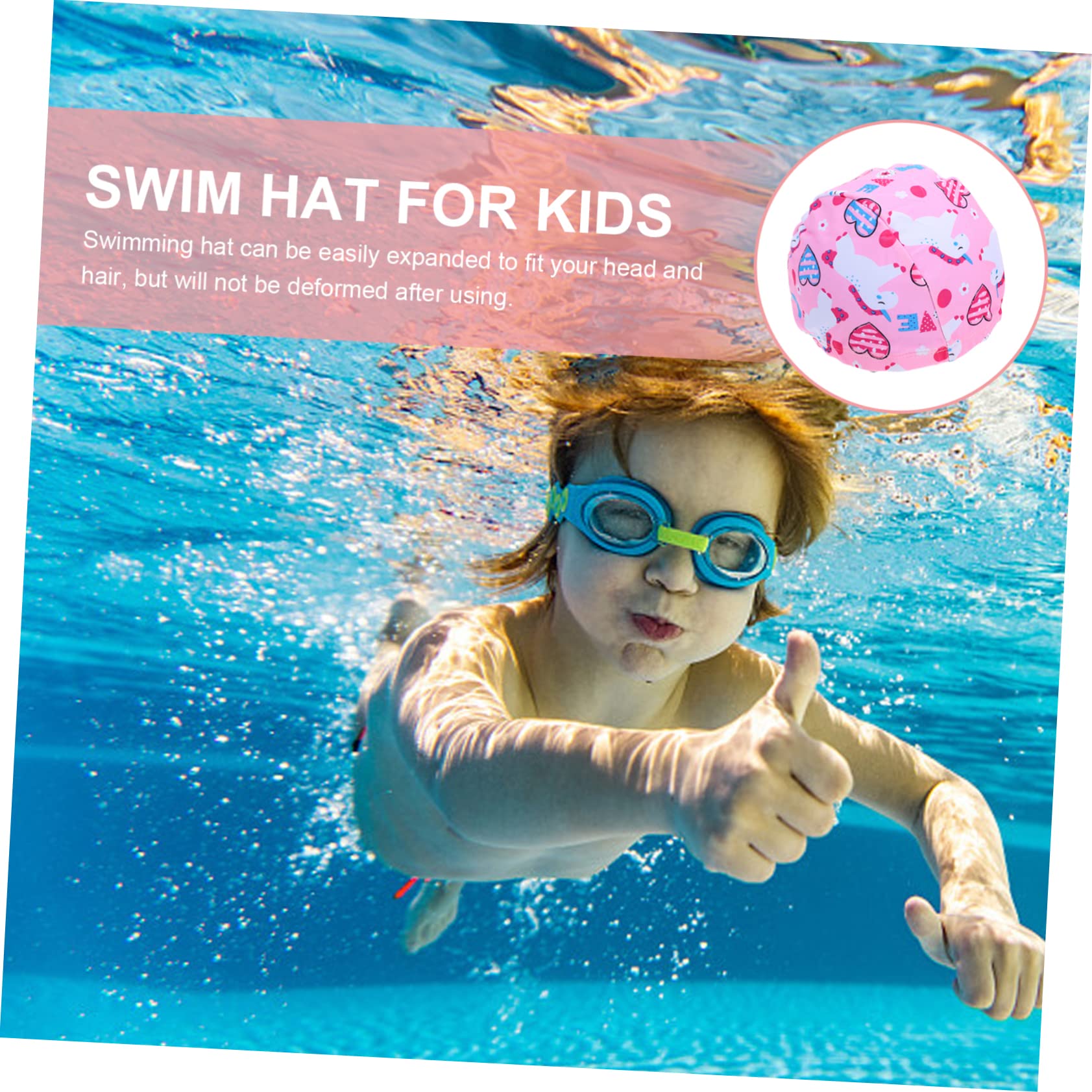 6 Pcs Cuffia Da Nuoto Cuffia Per Piscina Cuffia Elastica Per Il Nuoto Cuffia Da Nuoto Del Fumetto Cappello Per Le Donne Visiera Da Bagno Per Bambini Cuffie Per Le Donne Cappello