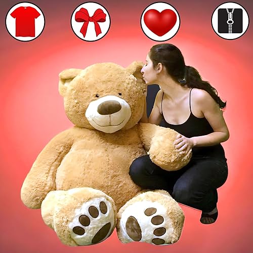 Vista 7 de Big Plush Oso de peluche personalizable gigante de 5 pies premium suave, peso 17 libras en caja grande, no envasado al vacío