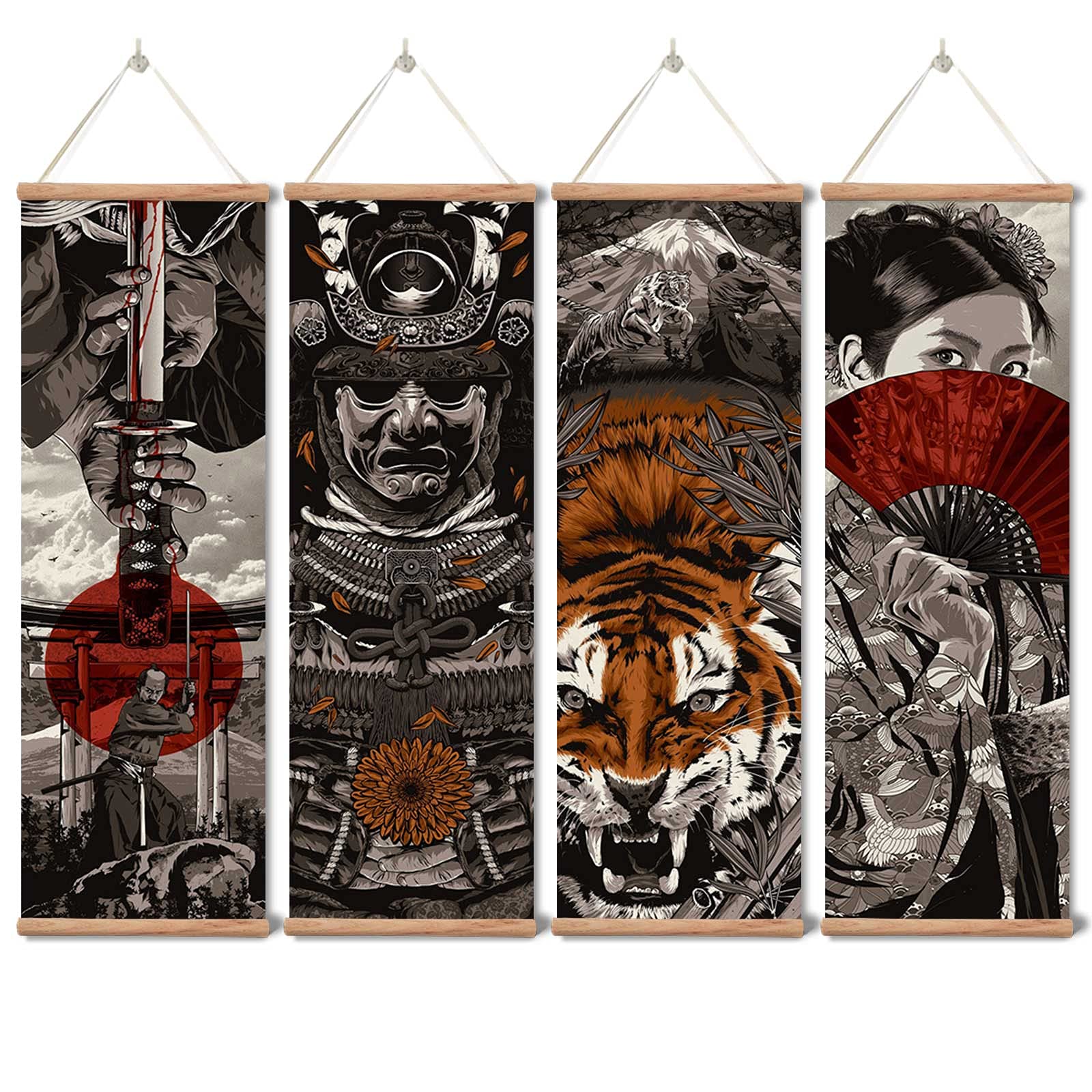 Buy Japanese Wall Art Decor, Samurai s and Prints, scroll Painting