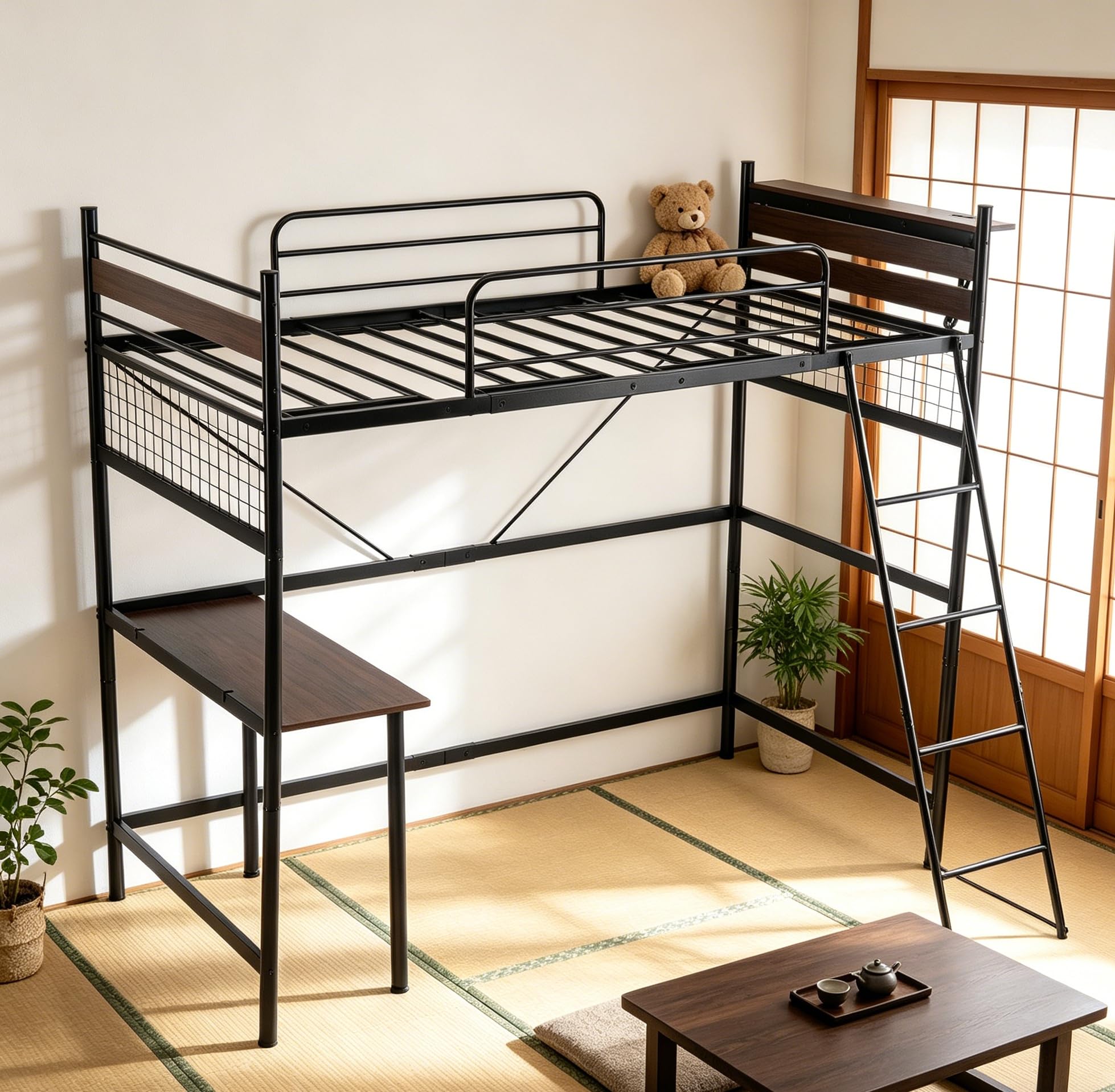 Amazon｜ロフトベッド システムベッド シングル 3WAY 高さ3段階調整