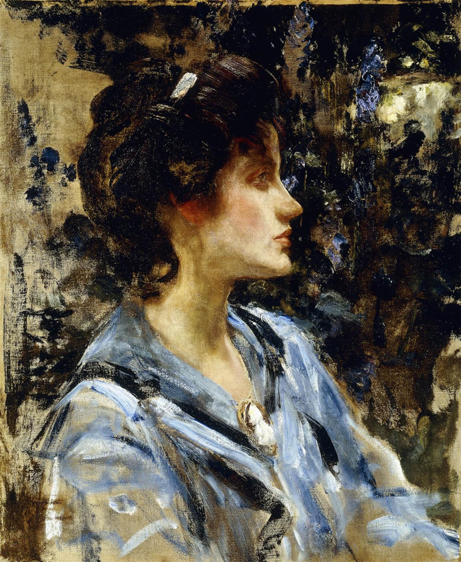 POSTERIIk Vintage Classic Picture Landscape Artwork Young Woman in Miss H Strom by Jebusa Shannon Portrait Canvas Painting for Office Home Decor 60x90cm