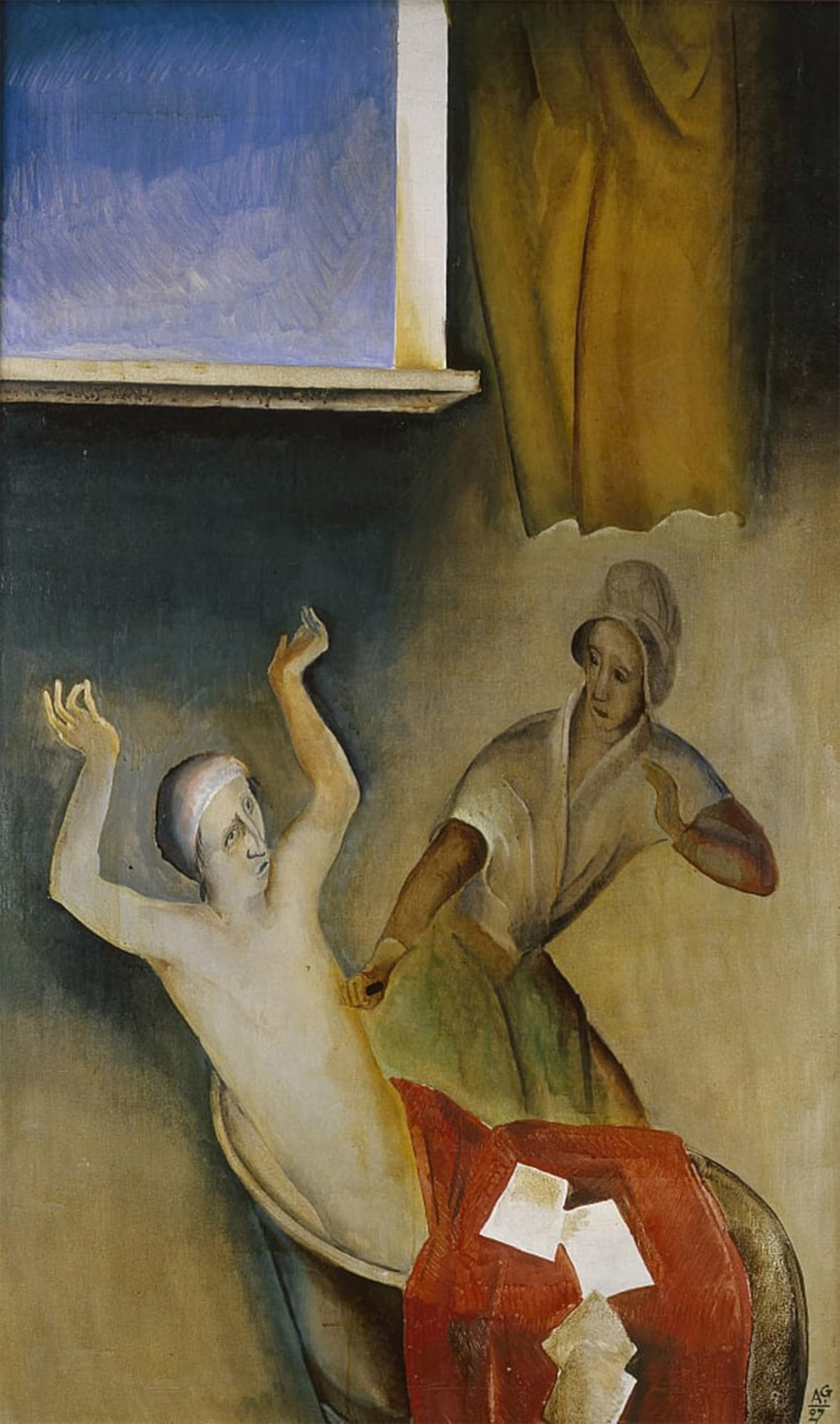 ARTXLXXBN Famous Painting Canvas Artwork Graffiti Print the Death of Marat by Andrei Dmitrievich Goncharov Portrait Canvas Image for Home Decor 60x90cm