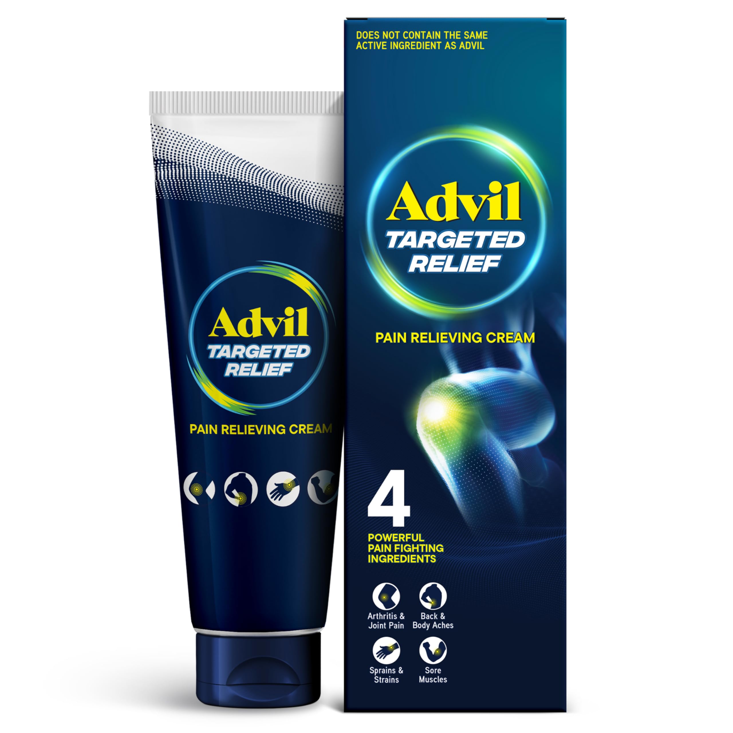 AdvilTargeted Relief Pain Relieving Cream, Up to 8 Hours of Powerful Relief of Minor Arthritis Pain, Joint Pain, Lower Back Pain and Muscle Pain - 4 oz