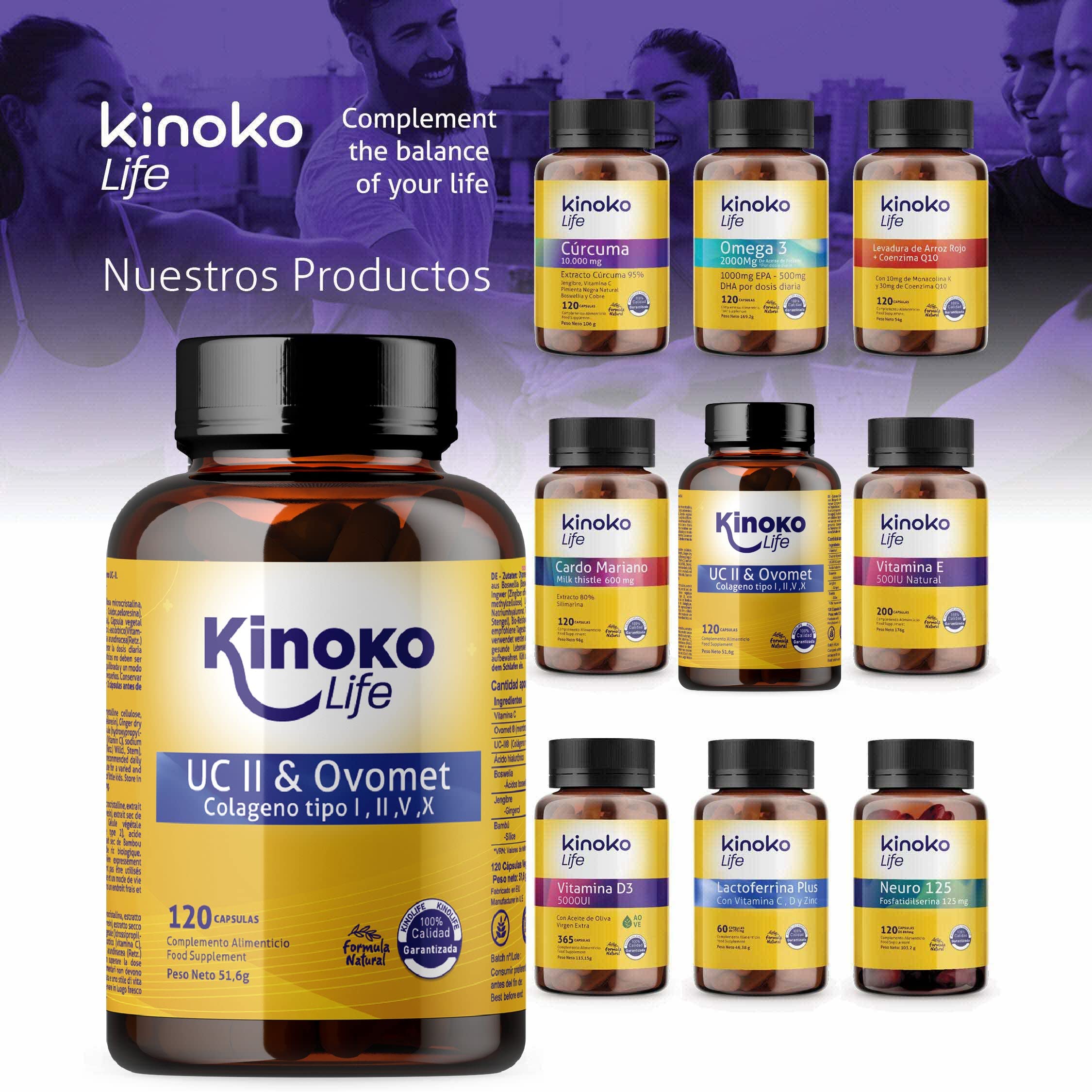 Colágeno Tipo 2 UC II y Ovomet 120 Cápsulas con Ácido Hialurónico, Vitamina C, Boswellia, Jengibre y Silicio