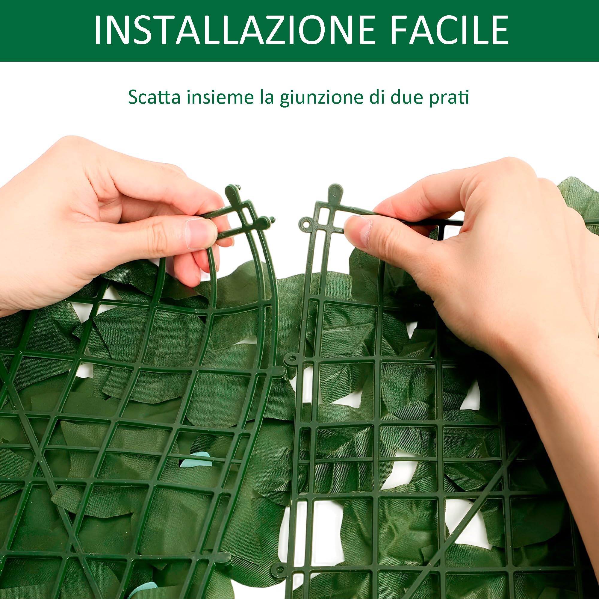 LEIVESTE Siepe Finta Per Recinzione,Recinzione Giardino Esterno,Frangivista Balcone, Copri Ringhiera Balcone,Rete Con Foglie Finte 40 fascetti verdi omaggio (Lauro, 1 x 3 Mt)