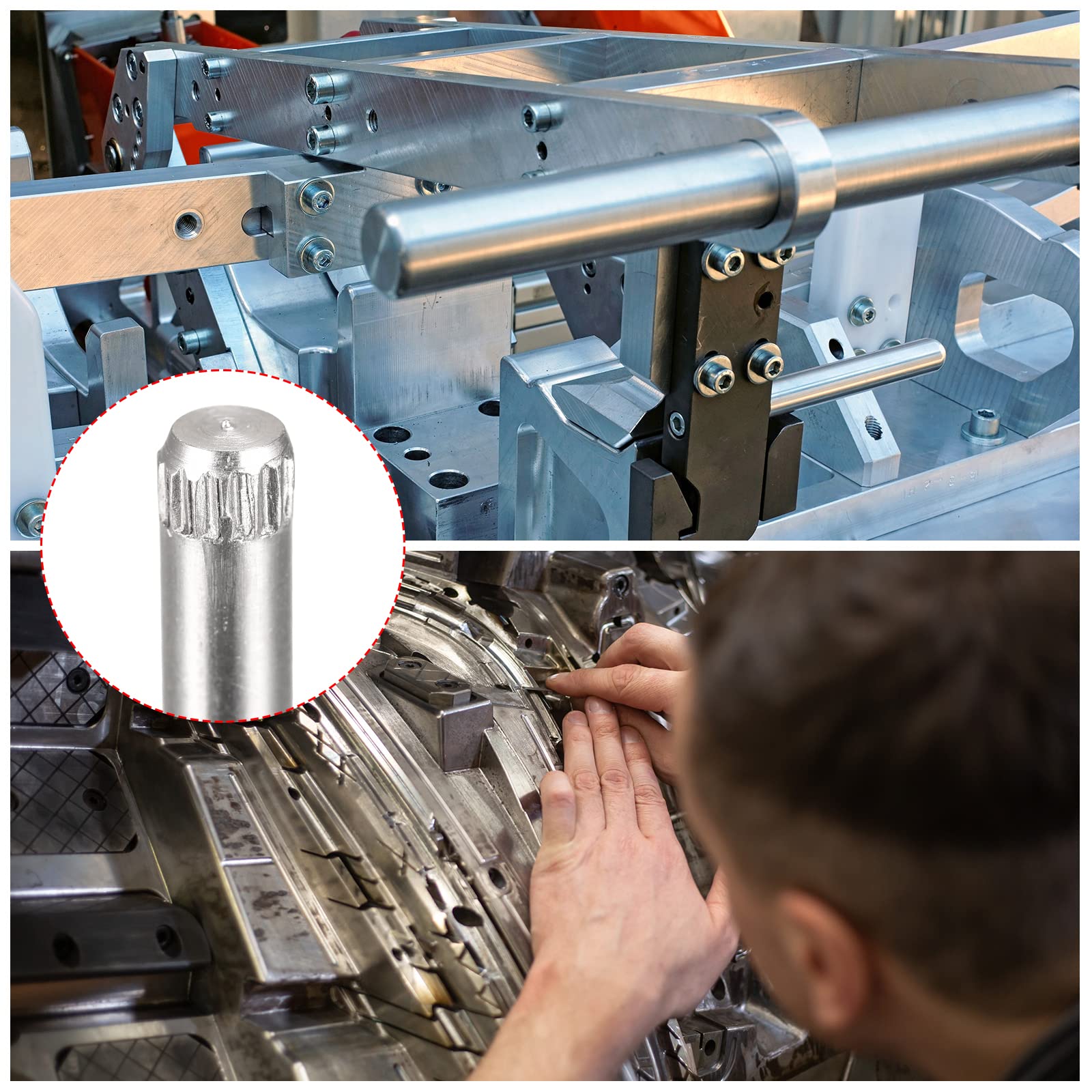 QUARKZMAN 1,6x25mm 304 Spine in Acciaio Inossidabile, 60pz Spina a Testa Scanalata con Estremità Piana, Spina Cilindrica Posizionamento Supporto Letto Scaffale Elementi Fissaggio Ripiani