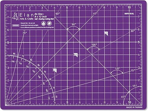 Vista 37 de Elan Tapete de corte A2 rosa y morado, tapete de corte autorreparable de 18 x 24 pulgadas, tabla de manualidades de 5 capas rosa, tabla