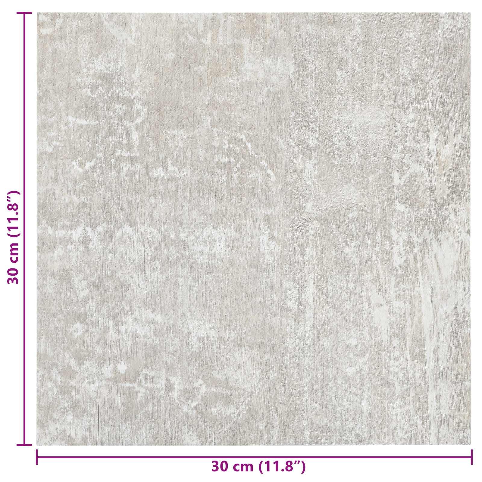 Pavimenti autoadesivi in PVC grigio chiaro, 30,5 x 30,5 cm, 20 pezzi, per soggiorno, cucina, corridoio, con design antiscivolo e facile posa