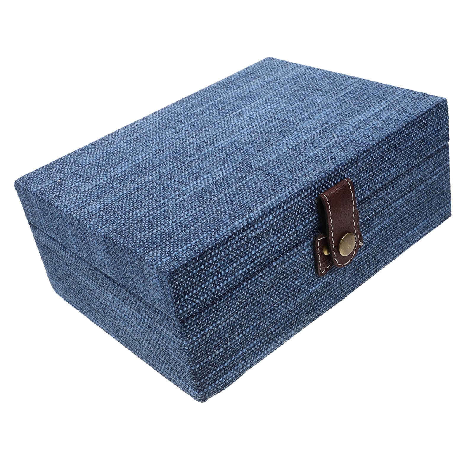 Coffret à bijoux bleu en bois grand format, le cadeau idéal pour le domicile