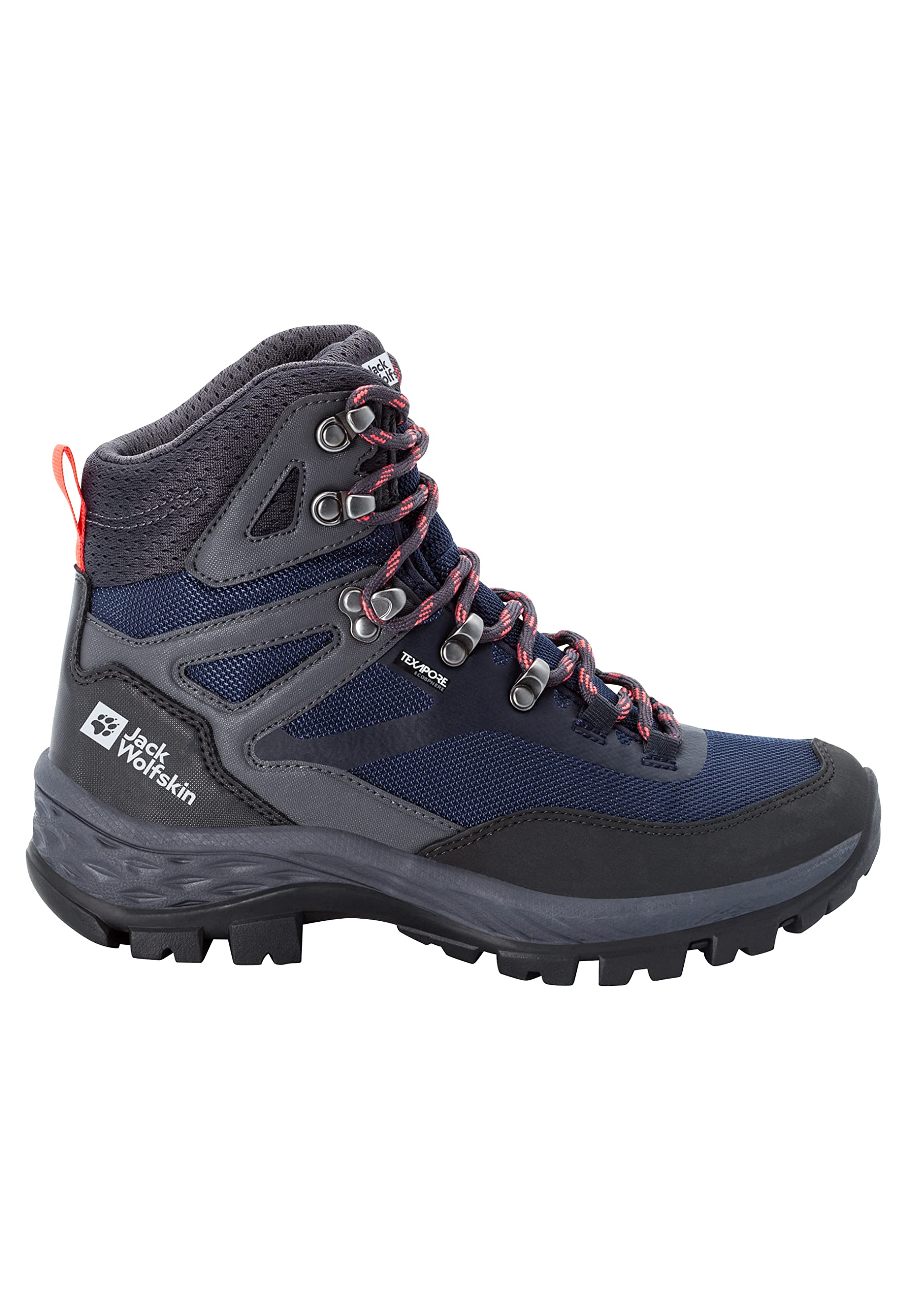 Jack Wolfskin Rebellion Guide Texapore MID W, Walking Shoe, Blue/Coral,