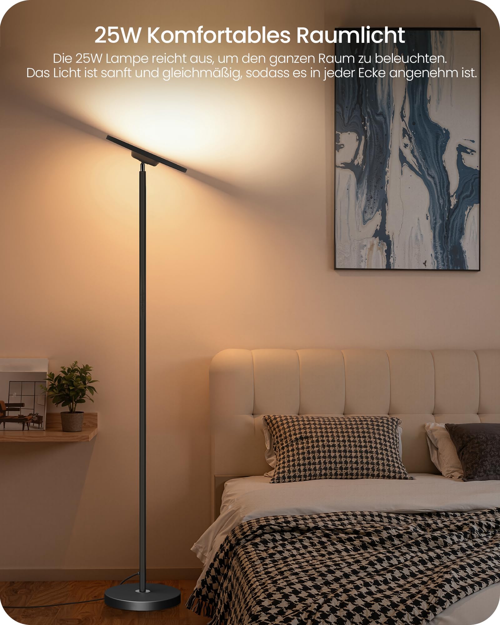 Compatibile con Alexa, Sync. Musicale, 30 W, Luminoso Regolabile 10-100%, Timer per Soggiorno, Nero