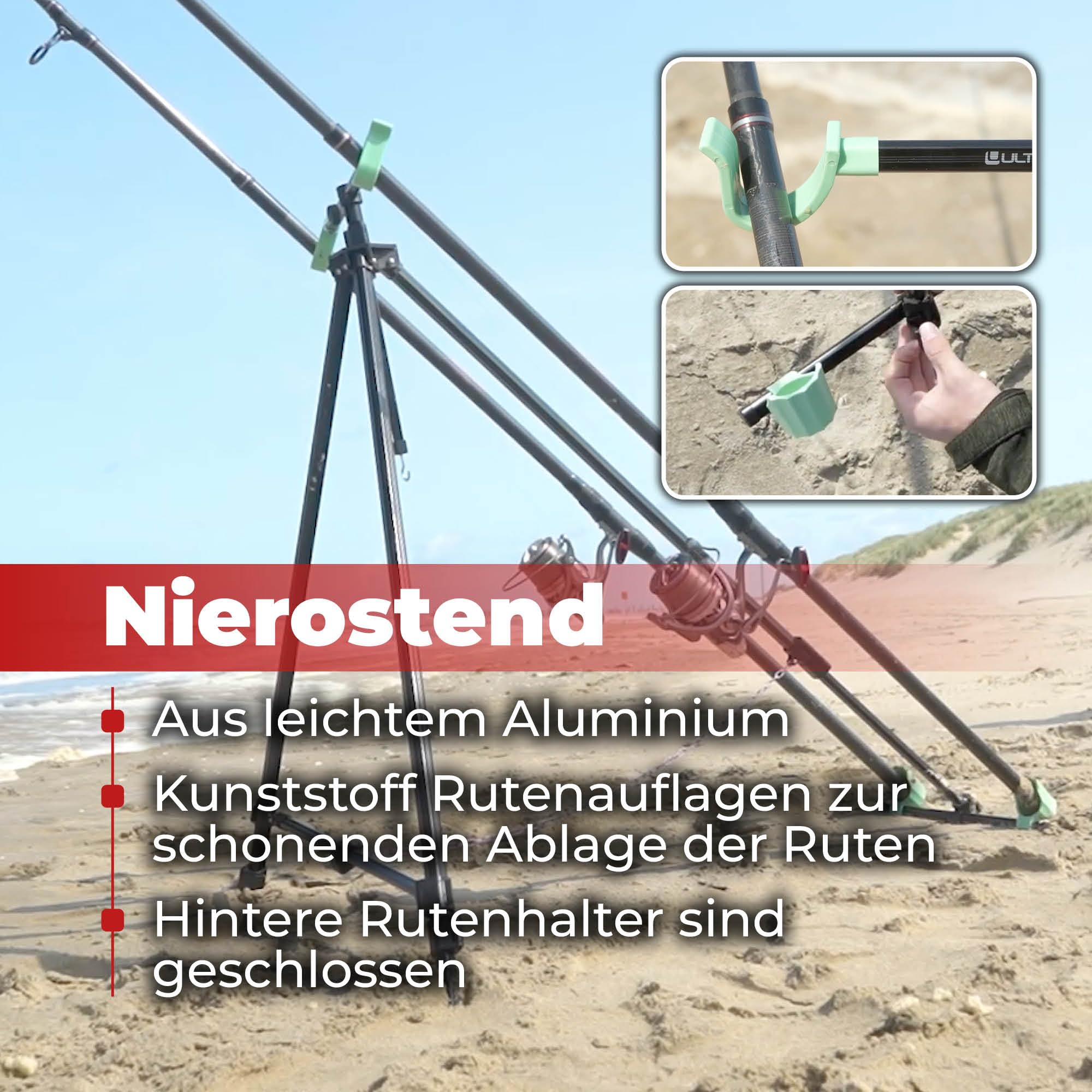 Ultimate XL Beach Pod Dreibein | Brandungsrutehalter