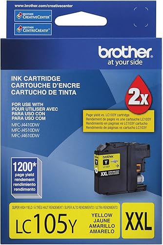 Cartucho de tinta de alto rendimiento para impresoras Brother., Amarillo