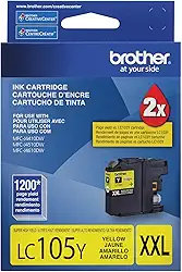 BROTHER Cartucho de tinta Amarelo para 1200 impressões, padrao, LC105Y