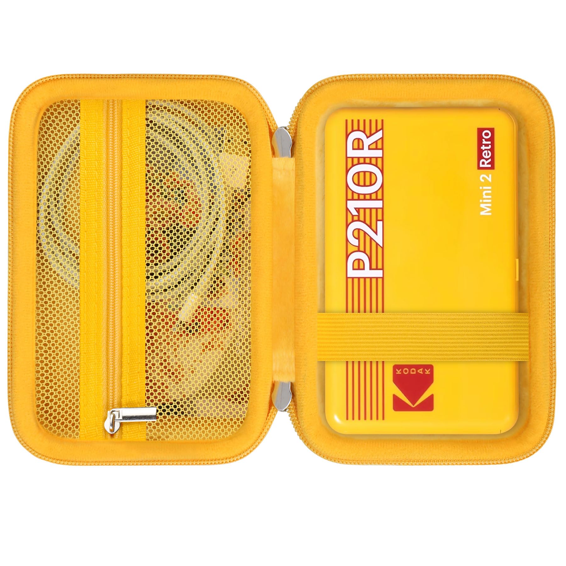 RAIALL Hard Case for KODAK Mini 2 Retro 4PASS Portable Photo Printer, Kodak Mini 2 Retro P210R Instant Digital Camera Travel Storage Holder, Mesh