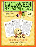 Halloween Mini Activity Pack | 2 Giant Word Searches & Maze for Grades 3-5
