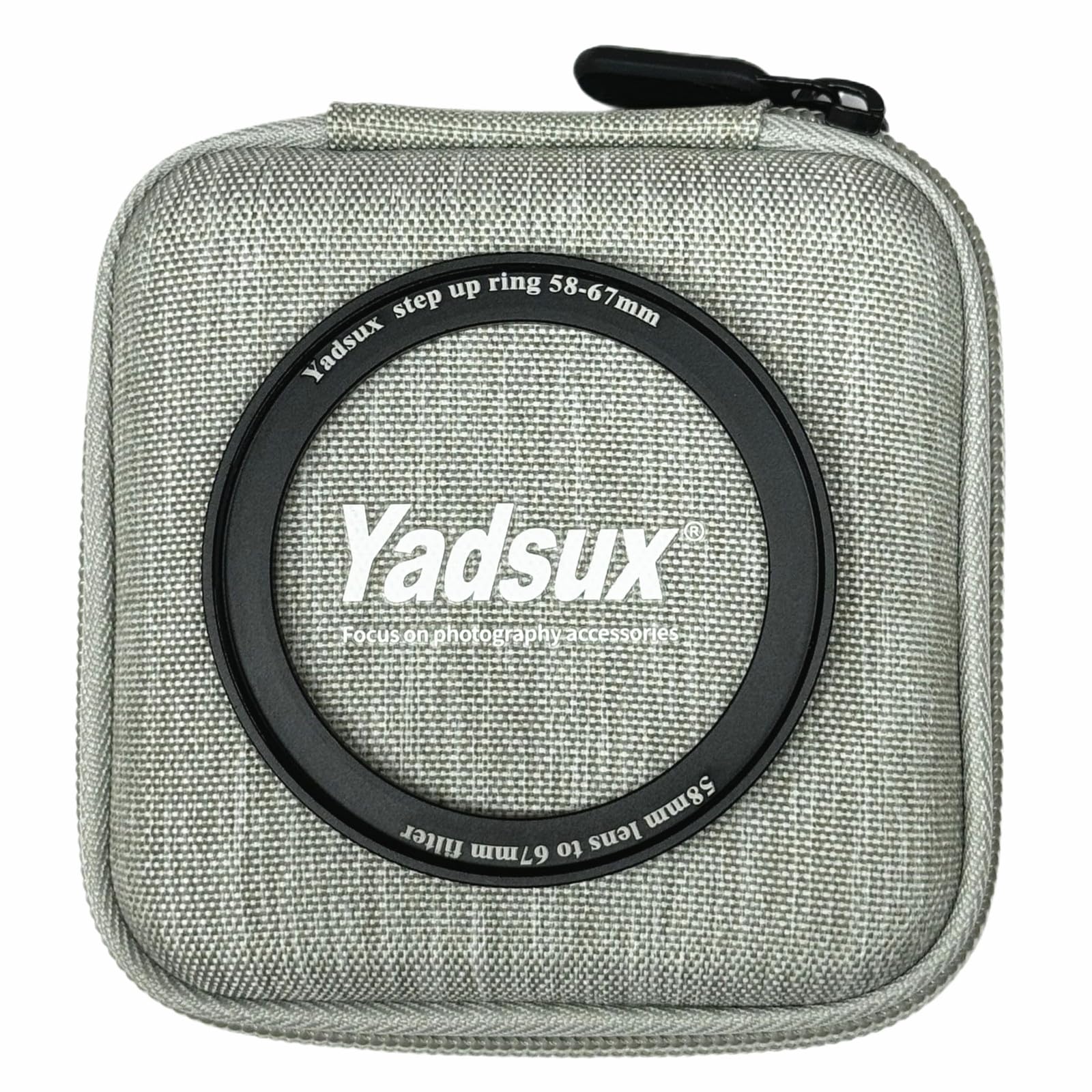 Camera Lens Step Up Filter Adapter Ring and Lens Cap and Multifunctional Photography Accessory Bag (58 to 67 and 67mm Lens Cap)