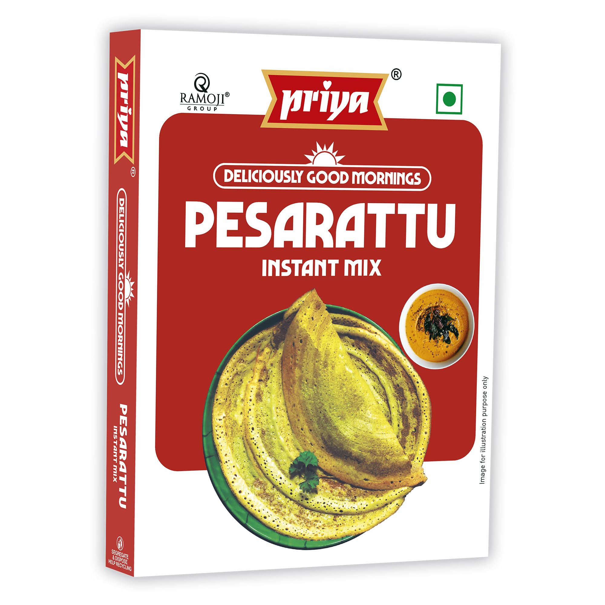 Priya Instant Pesarattu Mix - 200g (Pack of 2) - | Total 400gm I Authentic South Indian Green gram Attu mix |Green Gram Chilla/Cheela Mix | Ready To Make barter mix |Green gram Protein Dosa mix (B0C8CR3R79) Amazon Price History, Amazon Price Tracker