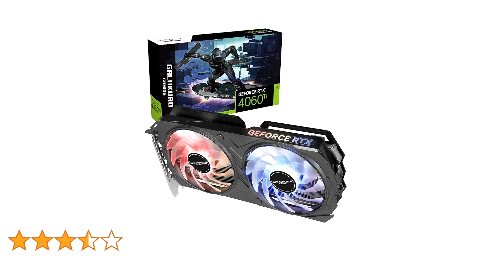 玄人志向 GALAKURO GEFORCE RTX4060Ti VRAM8GB GG-RTX4060Ti-E8GB/OC/DF | GG-RTX4060Ti-E8GB/OC/DF | 玄人志向