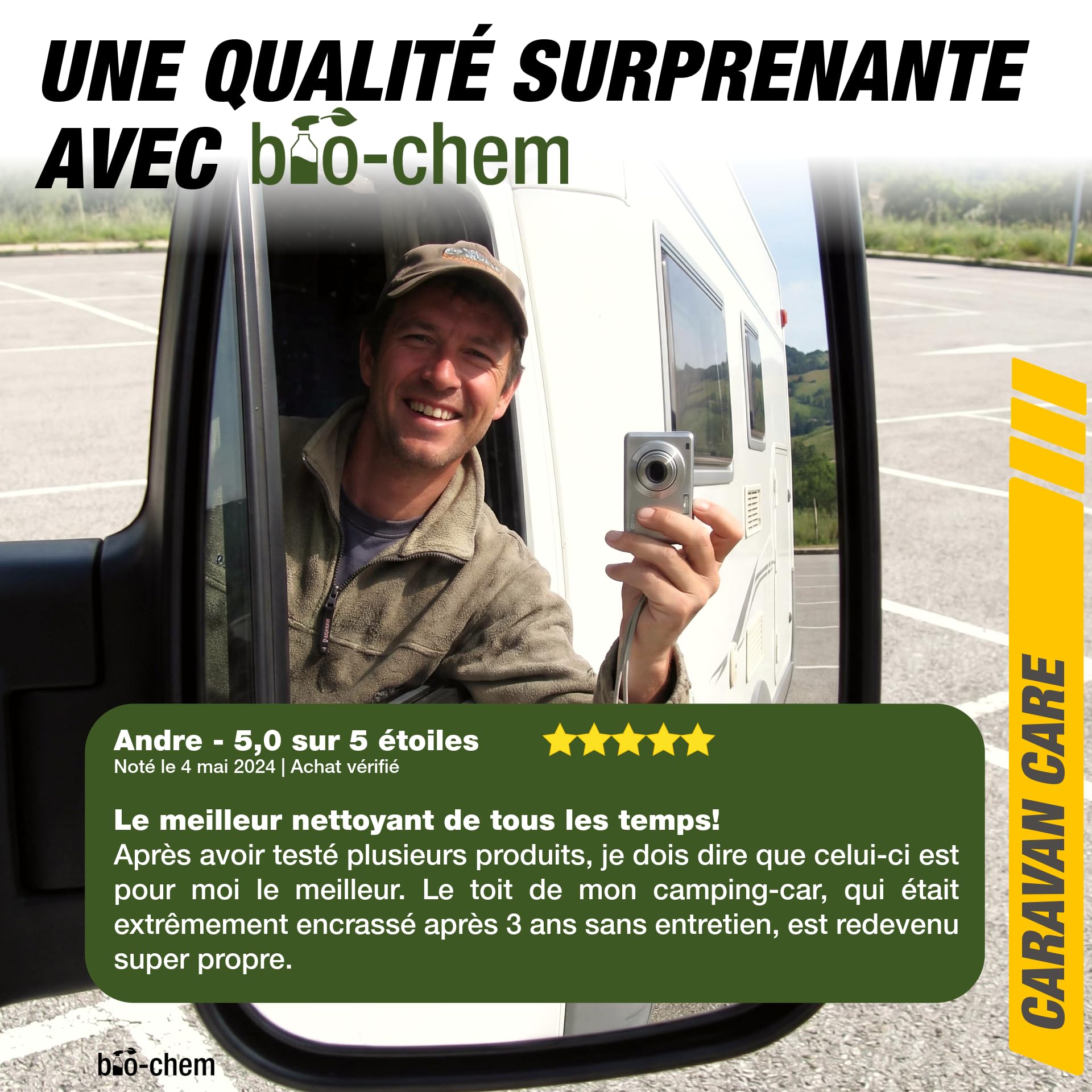 bio-chem Nettoyant pour caravanes 5L | Entretien de véhicules de Camping - Mobilhomes, auvents, Camping-Cars - Nettoyage Surfaces extérieures