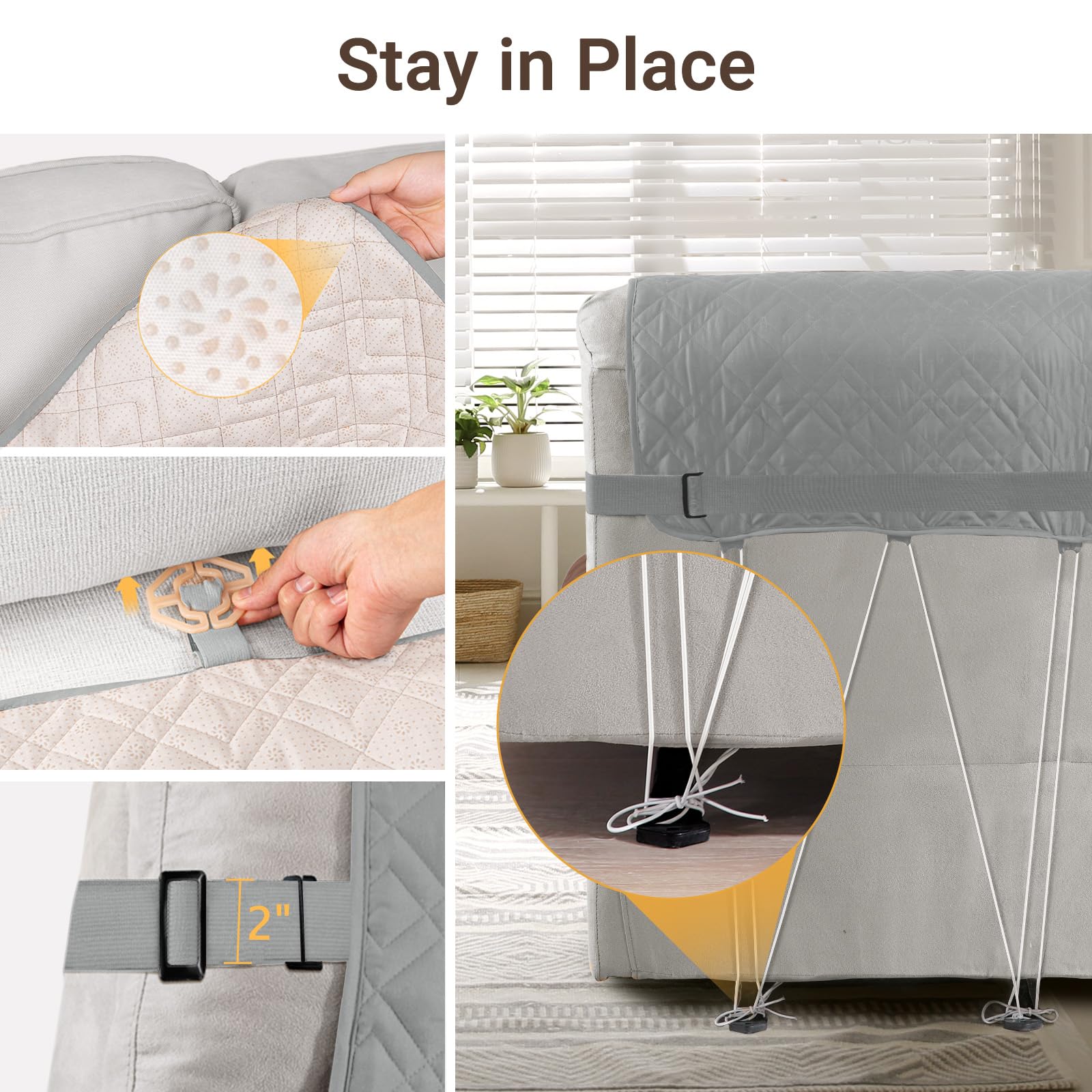 RHF AntiSlip Oversized Recliner Cover For Leather Sofa