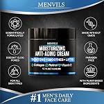 Mens Face Moisturizer Cream - Anti Aging & Wrinkle for Men with Collagen, Peptides, Jojoba Oil, Vitamins E - Face Lotion - Age Facial Skin Care - Eye Wrinkle - Day & Night - 4.2 Oz