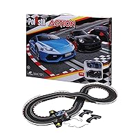 POLISTIL ACTION - Pista Elettrica con 2 Slot Car Lamborghini Huracan Polizia e Porsche 911 GT3