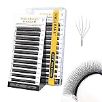 NAGARAKU 5D W Shape Eyelash Extension VERSION 2.0 lash Supplies Natural Soft Volume 0.07mm C curl 8-12mm Mix Premade Fans PBT Matte Black Cluster W Lash Easy Fanning False Lashes yy Lashes