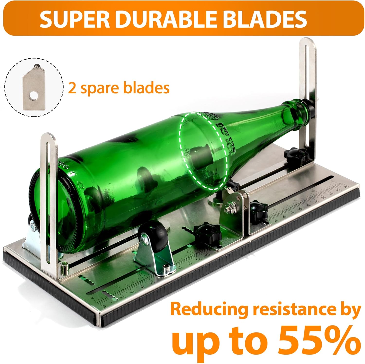 INTHEEND Glass Bottle Cutter, Glass Cutter for Bottles, Bottle Cutting Tool Kit for Round Bottle, DIY Bottle Cutting Machine for Cutting Wine, Beer, Liquor, Whiskey Bottles with Safety Accessories