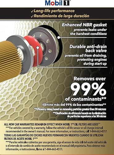 Miniatura 6 de Mobil 1 M1-212A Filtro de aceite con rendimiento extendido, 1 paquete