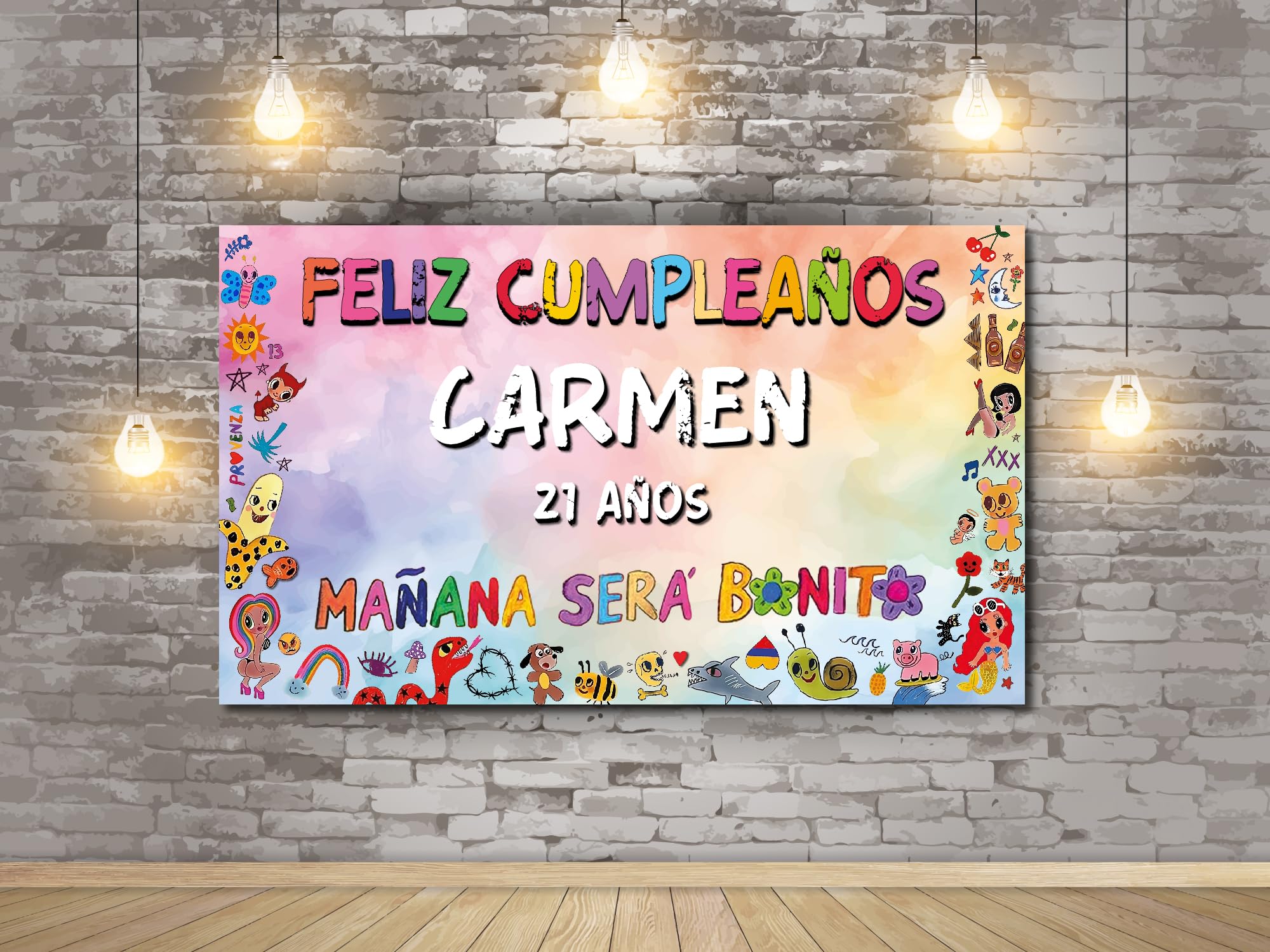 Oedim Photocall en Lona para Cumpleaños Bichota, 150x200cm, Photocall Decorativo para Eventos o Celebraciones puntuales
